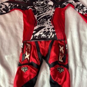 Fox Black, White & Red Motocross Jersey Toddler 2/3